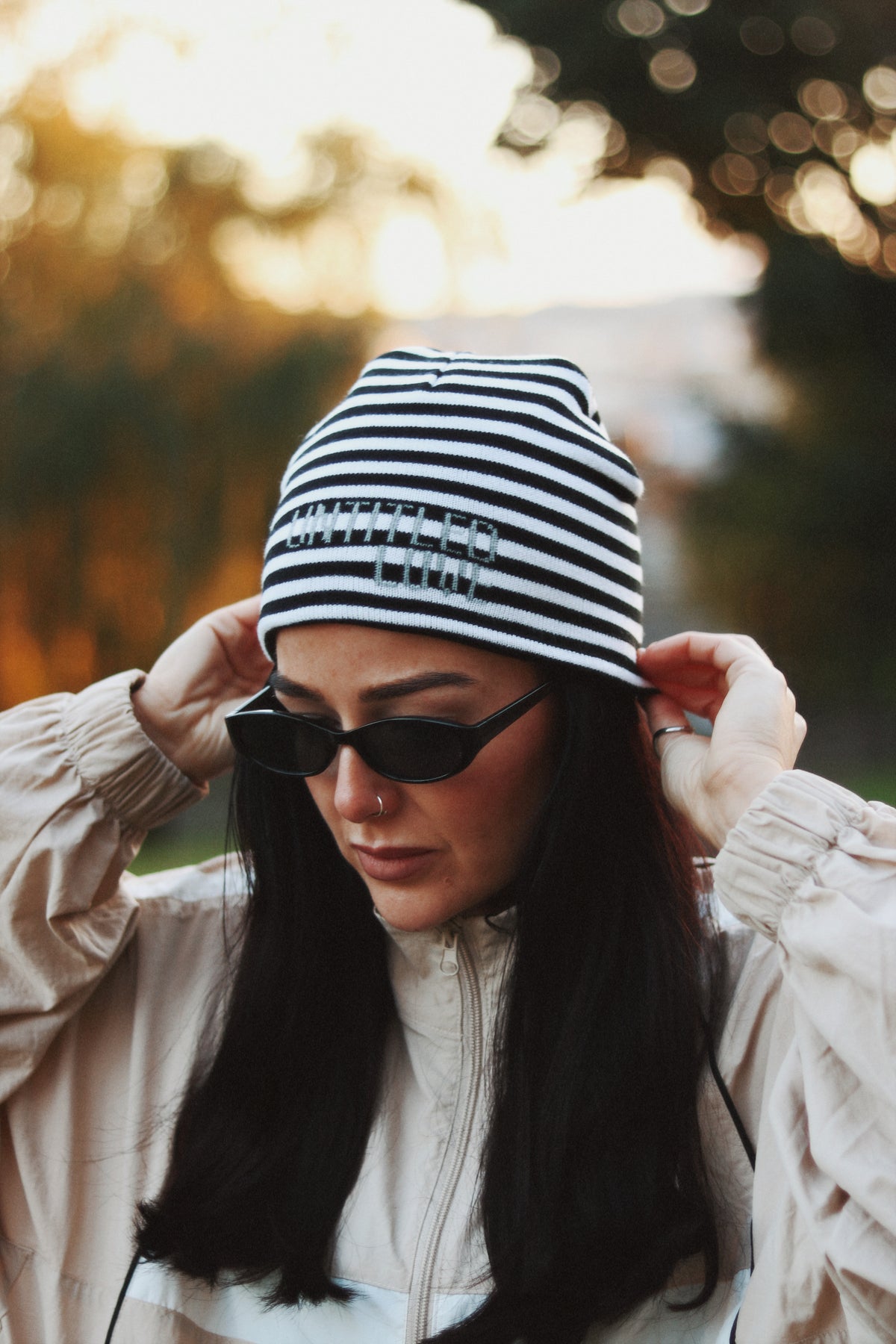 ULRC & Stripe skull beanie